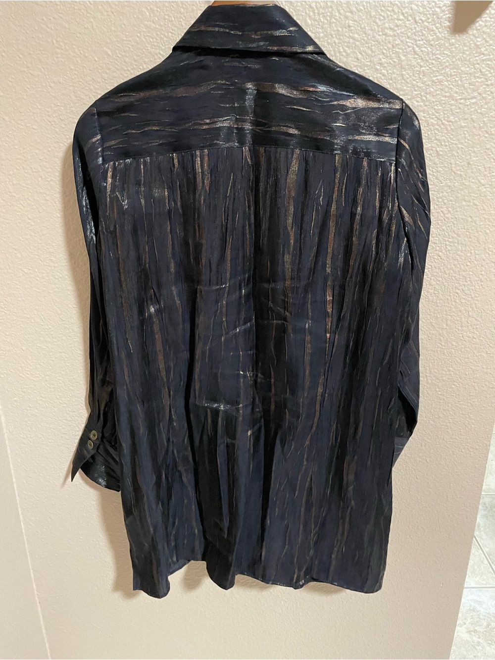 Windridge Black Striped Button-Front Tunic - Picture 2 of 5
